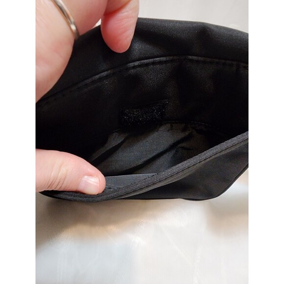 MAXX NEW YORK WOMENS BLACK MINI FOLD OVER CLUTCH BAG LINED FANNY POUCH TRAVEL - Picture 6 of 15